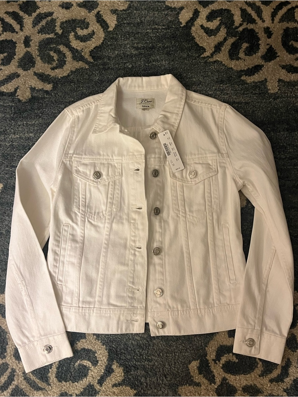 J. Crew White Denim Jean Jacket XXS New with tags